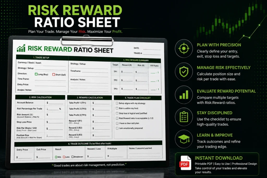 Risk Reward Ratio Sheet